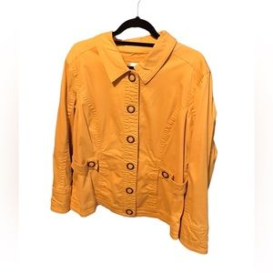Live a Little 2X mustard jacket